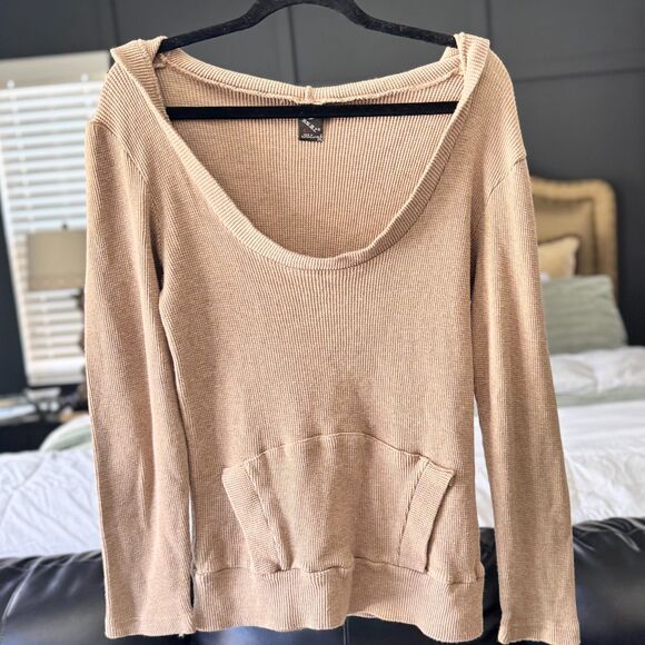 Rubz Y2K / 2000s waffle knit hoodie Large - Picture 1 of 10